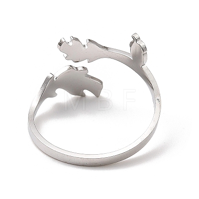 304 Stainless Steel Open Cuff Rings RJEW-Q808-02B-P-1