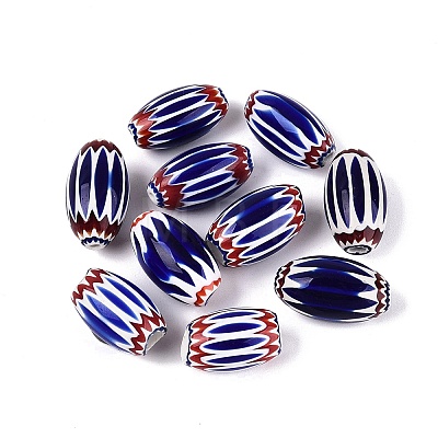 Handmade Millefiori Glass Barrel Beads LA-N002-09H-1