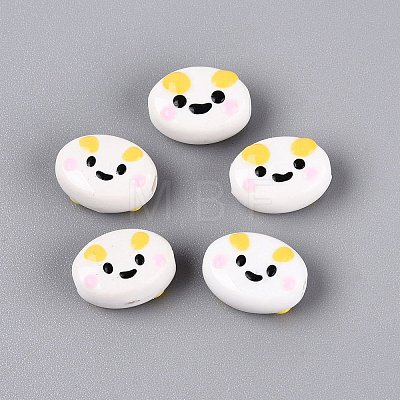 Handmade Porcelain Ceramic Beads PORC-Q005-07G-1