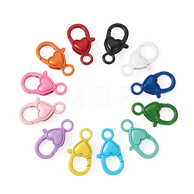 Yilisi 24Pcs 12 Colors Alloy Lobster Claw Clasps PALLOY-YS0001-06-1