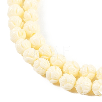 Synthetic Coral Carved Beads Strands CORA-C003-01-1