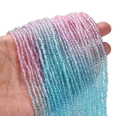 Transparent Painted Glass Beads Strands DGLA-A034-T2mm-A22-1