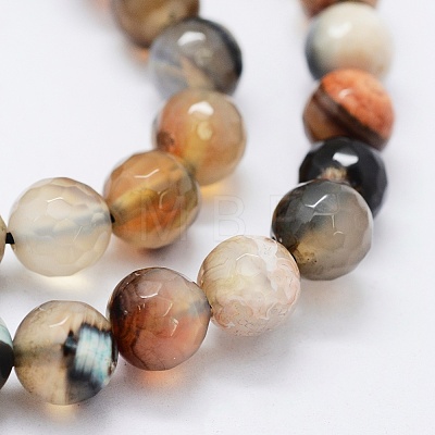 Natural Agate Beads Strands G-K261-04A-8mm-1