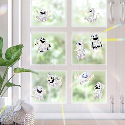 2Pcs Halloween Rainbow Prism Electrostatic Window Stickers PW-WG73503-01-1