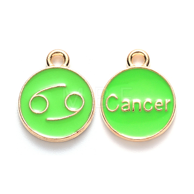 Alloy Enamel Pendants X-ENAM-S124-01A-06D-1
