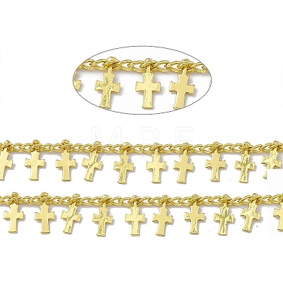 Handmade Brass Curb Chains CHC-F015-14G-1
