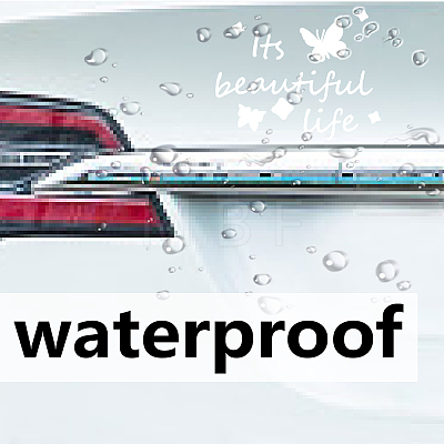 4Pcs 4 Styles Square PET Waterproof Self-adhesive Car Stickers DIY-GF0007-45B-1