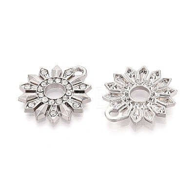Alloy Rhinestone Pendants FIND-N008-22P-1