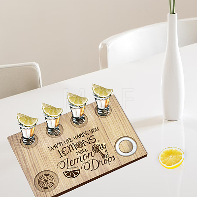 Wood Shot Glasses Tray AJEW-WH0422-001-1