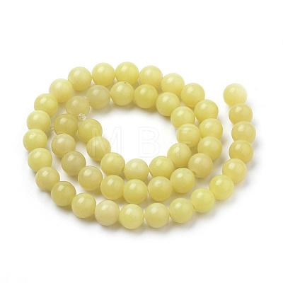 Natural Lemon Jade Beads Strands X-G-S259-46-4mm-1