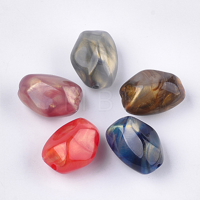 Imitation Gemstone Acrylic Beads X-OACR-T011-111-1