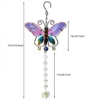 Crystal Ball Chandelier Suncatcher Prisms Hanging Ornament BUER-PW0001-135B-1