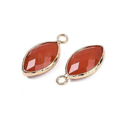 Natural Red Jasper Faceted Pendants G-G193-01G-02-1