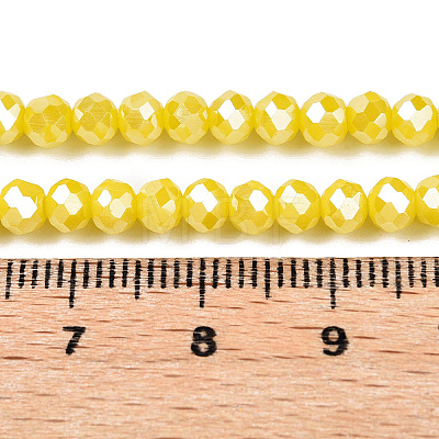 Electroplate Glass Beads Strands EGLA-A044-P8mm-B04-1