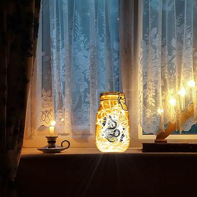 PVC Lamp Film for DIY Colorful Light Hanging Lamp Frosted Glass Jar DIY-WH0505-014-1