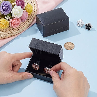 Plastic Cufflinks Gift Boxes CON-WH0089-291-1