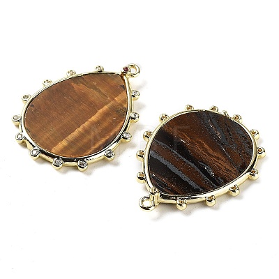 Natural Tiger Eye Pendants G-D072-01G-09-1