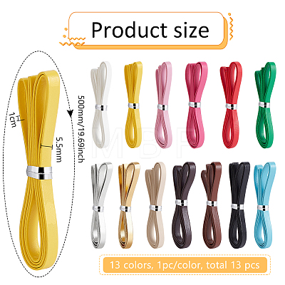 13Pcs 13 Colors PU Leather Belt for Doll Clothes Accessories DOLL-FG0001-04-1