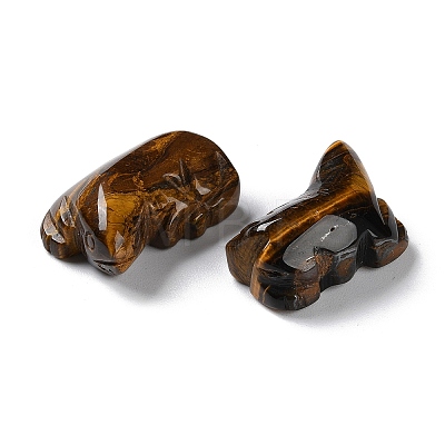 Natural Tiger Eye Carved Healing Figurines G-B062-05A-1