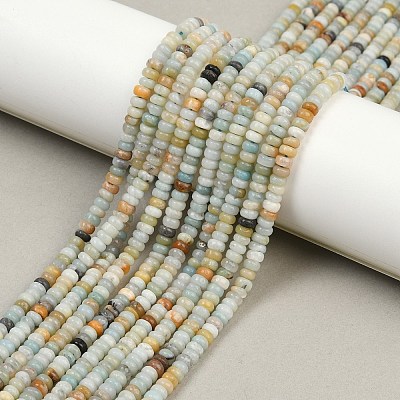 Natural Flower Amazonite Beads Strands X-G-H292-A21-01-1