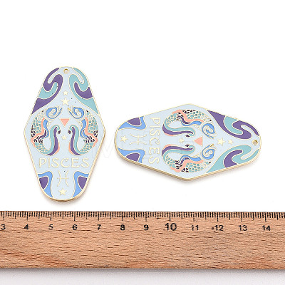 Rack Plating Alloy and Enamel Big Pendants ENAM-T021-29D-1