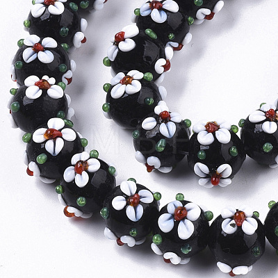 Handmade Lampwork Beads Strands LAMP-N021-001A-1