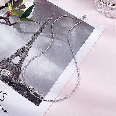 925 Sterling Silver Thin Dainty Link Chain Necklace for Women Men JN1096A-06-1