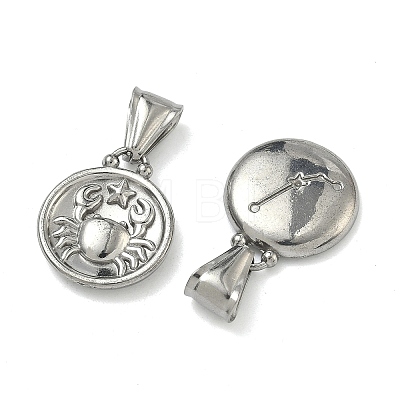 12Pcs 304 Stainless Steel Pendants STAS-L022-306P-M-1