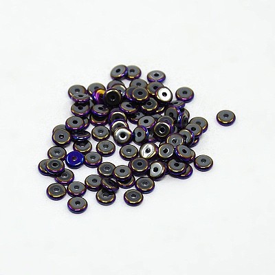 Electroplate Non-magnetic Synthetic Hematite Beads Strands G-J216F-09-1