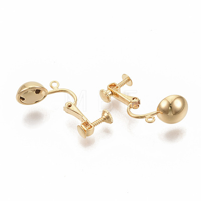 Brass Screw On Clip Earring Converter KK-T051-43G-NF-1