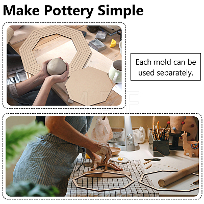 Poplar Wood Sheet & Rings DIY-WH0530-11-1