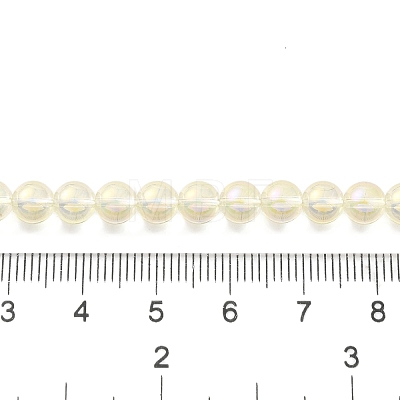 Transparent Electroplate Glass Beads Strands GLAA-T032-T6mm-C02-1