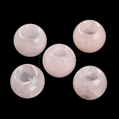 Natural Rose Quartz European Beads G-R488-01G-1