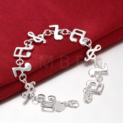 Musical Note Brass Link Bracelets for Women FS-WG94BAE-01-1