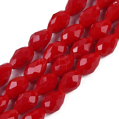 Opaque Solid Color Imitation Jade Beads Strands EGLA-N013-P8mm-D07-1