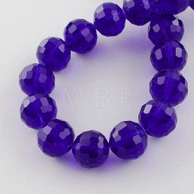Transparent Glass Bead Strands GLAA-R095-12mm-24-1