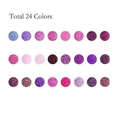 288G 24 Colors Glass Seed Beads SEED-JQ0005-01F-2mm-1