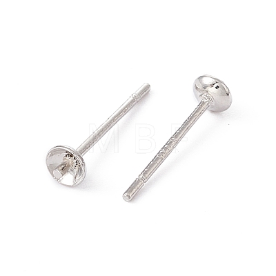 Rack Plating Brass Stud Earring Findings KK-G433-05D-P-1