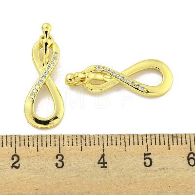 Rack Plating Brass Micro Pave Cubic Zirconia Pendants KK-B091-42G-1