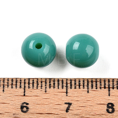 Opaque Solid Color Glass Beads GLAA-N007-8mm-A09-1