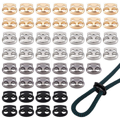 60Pcs 4 Colors Alloy Cord Locks FIND-ME0004-01B-1