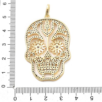 Brass Micro Pave Cubic Zirconia Pendants KK-L209-102G-01-1