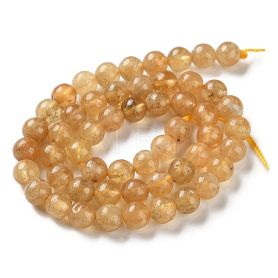 Natural Yellow Garnet Beads Strands G-Z129-C01-8mm-02-1