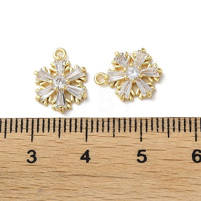 Brass Micro Pave Cubic Zirconia Charms KK-F872-17G-1