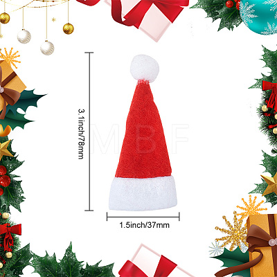 Mini Cloth Christmas Hat AJEW-WH0001-70-1