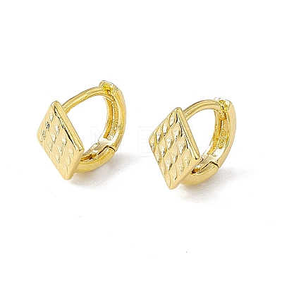 Brass Rhombus Thick Hoop Earrings for Women KK-A172-36G-1