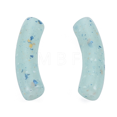 Marbled Stone Style Opaque Acrylic Beads X-OACR-G009-04A-1