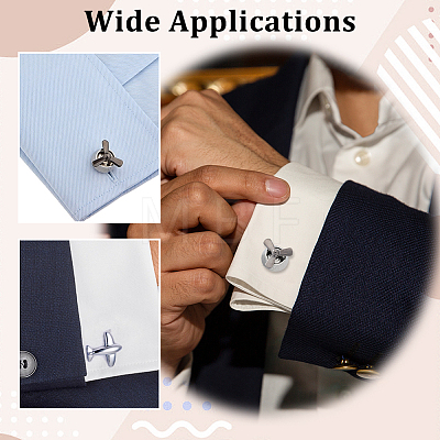 2 Pairs 2 Styles Brass Cufflinks DIY-PH0035-89-1