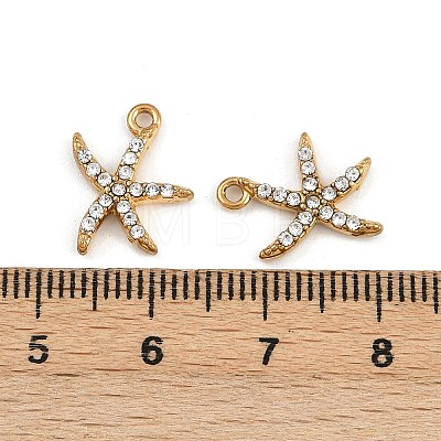 304 Stainless Steel Rhinestone Charms STAS-Z154-01G-01-1