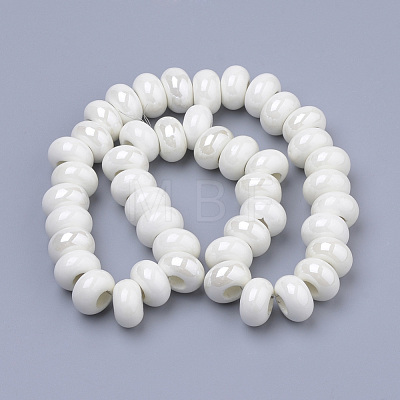 Handmade Porcelain Beads PORC-Q219-15x9-F26-1